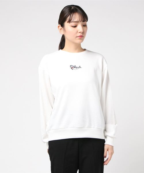 WC(ダブル シー)の「WC/シャーク刺繍スウェット(トレーナー)(スウェット・レディース・ホワイト/ブラック/パープル・FREE)」の6枚目の写真