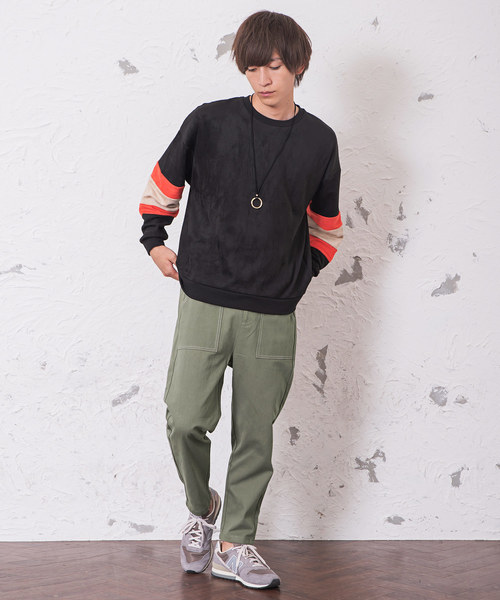 MinoriTY(マイノリティ)の「ステッチワークテーパードベーカーパンツ(その他パンツ・メンズ・ブラック/カーキ・M/L)」の5枚目の写真