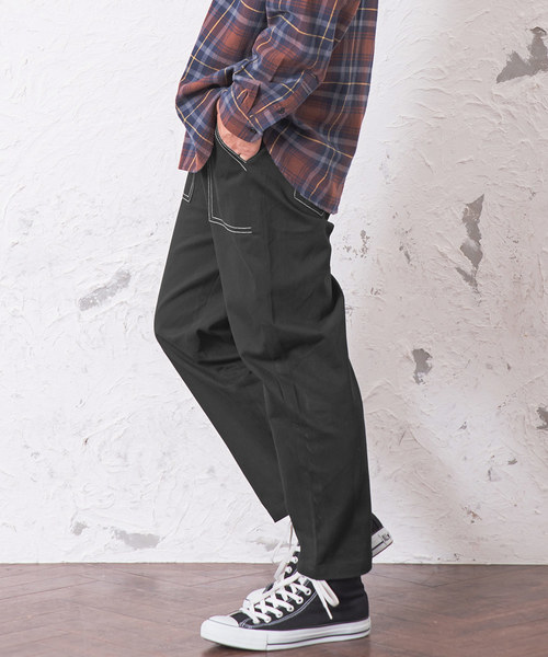 MinoriTY(マイノリティ)の「ステッチワークテーパードベーカーパンツ(その他パンツ・メンズ・ブラック/カーキ・M/L)」の4枚目の写真