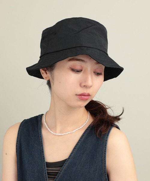 United Athle（ユナイテッドアスレ）の「【United Athle】ナイロンタスランバケットハット ※9674（ハット・レディース・ブラック/ネイビー/サンドベージュ/オリーブ・FREE）」の2枚目の写真