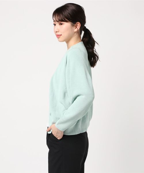 NOLLEY’S(ノーリーズ)の「片畦コンフォータブルカーディガン(カーディガン/ボレロ・レディース・オフホワイト/ベージュ/ミント・38)」の5枚目の写真