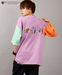 【POWER TO THE PEOPLE×LOONEY TUNES】ダブルネーム ルーニー・テューンズ コラボ ビッグシルエット プリント半袖Tシャツ