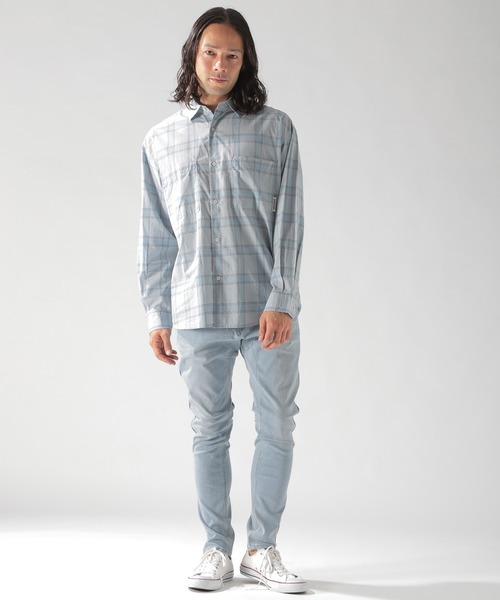 BAYFLOW（ベイフロー）の「クライミングデニムスキニー 20SS2（デニムパンツ・メンズ・サックスブルー/クリアブルー・SMALL/MEDIUM/LARGE）」の3枚目の写真