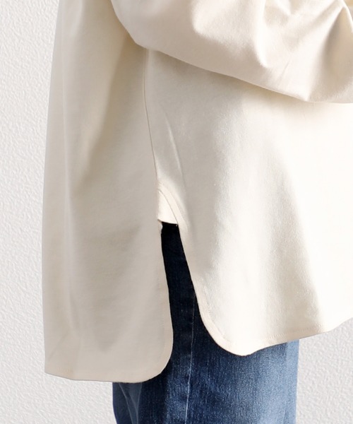 classicalelf(クラシカルエルフ)の「キッズ サイドスリット入りビッグシルエットロングTシャツ(長袖)(Tシャツ/カットソー・キッズ・ホワイト/ブラック/ベージュ/モカ/ブラウン系その他/グリーン系その他・130/140/150)」の15枚目の写真