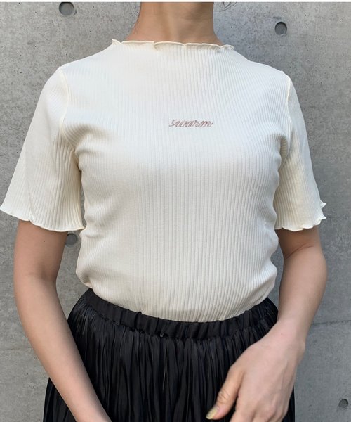 FUN.TRINITY（ファン トリニティー）の「メローロゴトップス（Tシャツ/カットソー・レディース・ブラック/ピンク/アイボリー/モカ・FREE）」の2枚目の写真