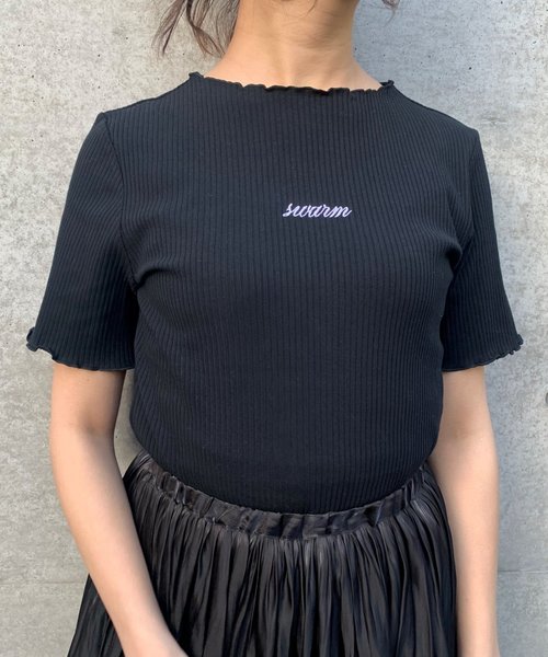 FUN.TRINITY（ファン トリニティー）の「メローロゴトップス（Tシャツ/カットソー・レディース・ブラック/ピンク/アイボリー/モカ・FREE）」の3枚目の写真