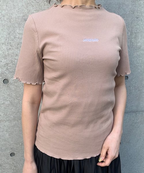 FUN.TRINITY（ファン トリニティー）の「メローロゴトップス（Tシャツ/カットソー・レディース・ブラック/ピンク/アイボリー/モカ・FREE）」の6枚目の写真