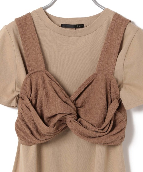 Heather（ヘザー）の「ビスチェSETカットチュニック　886806（Tシャツ/カットソー・レディース・ホワイト系その他/ブラウン系その他/ベージュ系その他・FREE）」の6枚目の写真