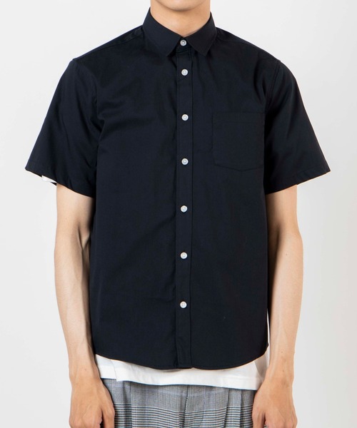 WEGO（ウィゴー）の「WEGO/半袖ストレッチブロードシャツ（シャツ/ブラウス・メンズ・ホワイト/ブラック/ベージュ/カーキ・SMALL/MEDIUM/LARGE/X-LARGE）」の19枚目の写真