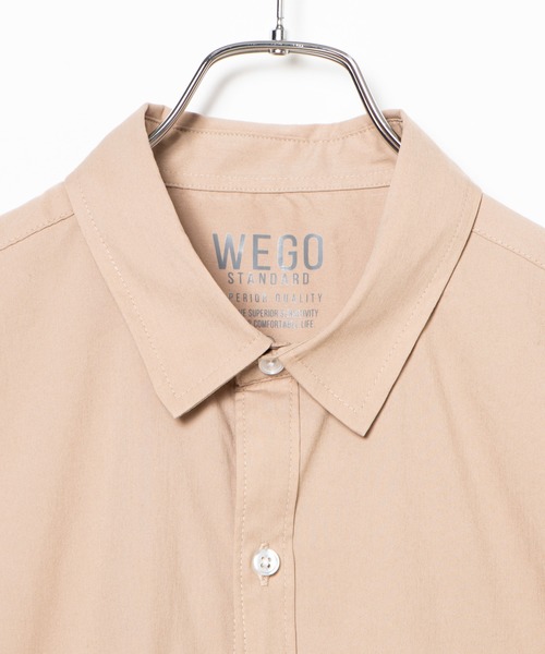 WEGO（ウィゴー）の「WEGO/半袖ストレッチブロードシャツ（シャツ/ブラウス・メンズ・ホワイト/ブラック/ベージュ/カーキ・SMALL/MEDIUM/LARGE/X-LARGE）」の10枚目の写真