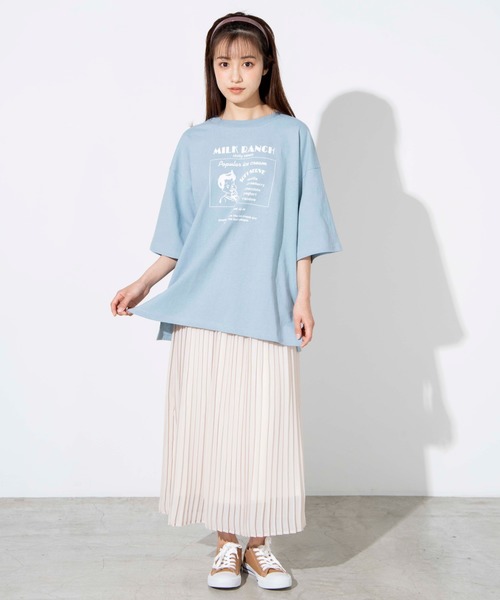 WEGO（ウィゴー）の「WEGO/アソートレトロプリントTシャツ（Tシャツ/カットソー・レディース・ホワイト系その他/ベージュ/ホワイト/サックスブルー・FREE）」の14枚目の写真