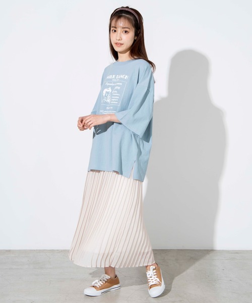 WEGO（ウィゴー）の「WEGO/アソートレトロプリントTシャツ（Tシャツ/カットソー・レディース・ホワイト系その他/ベージュ/ホワイト/サックスブルー・FREE）」の15枚目の写真