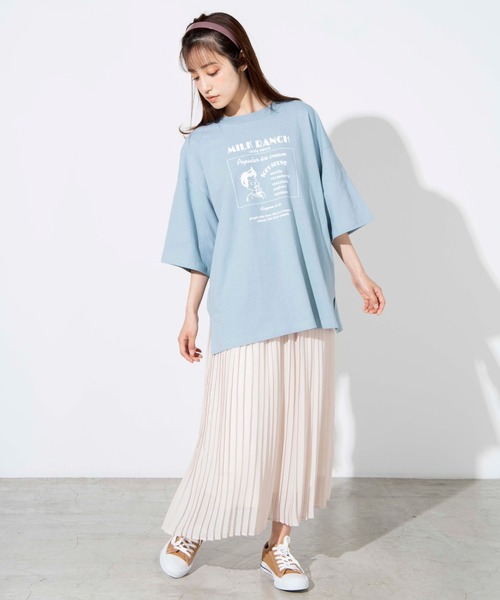 WEGO（ウィゴー）の「WEGO/アソートレトロプリントTシャツ（Tシャツ/カットソー・レディース・ホワイト系その他/ベージュ/ホワイト/サックスブルー・FREE）」の16枚目の写真