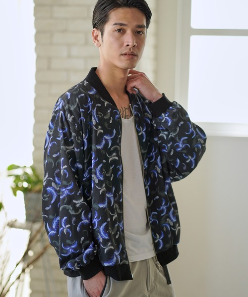 CAMBIO(カンビオ)の「mj7264-Blue Feather Loose Blouson(ブルゾン・メンズ・ブラック・S/M/L)」の11枚目の写真