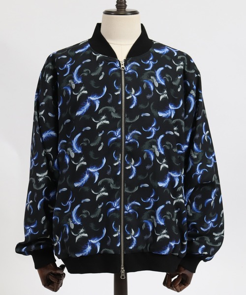 CAMBIO(カンビオ)の「mj7264-Blue Feather Loose Blouson(ブルゾン・メンズ・ブラック・S/M/L)」の9枚目の写真
