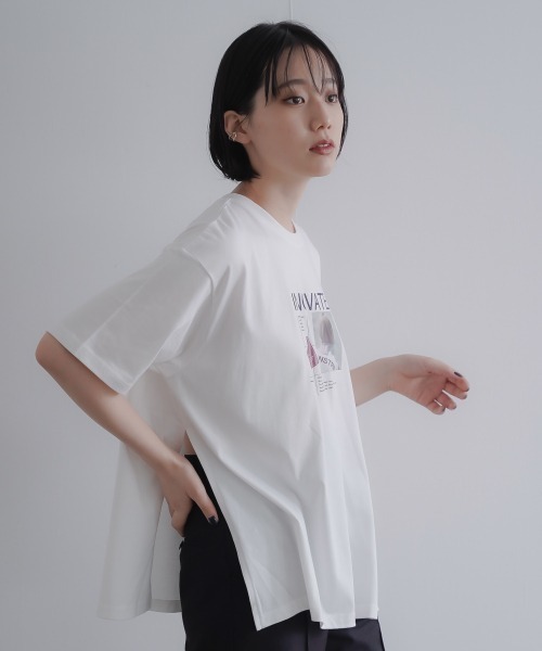 PAGEBOY(ページボーイ)の「トランスグラフィックTシャツ(Tシャツ/カットソー・レディース・ブラック/オフホワイト・FREE)」の3枚目の写真