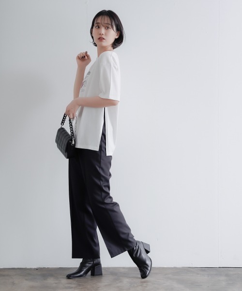 PAGEBOY(ページボーイ)の「トランスグラフィックTシャツ(Tシャツ/カットソー・レディース・ブラック/オフホワイト・FREE)」の4枚目の写真