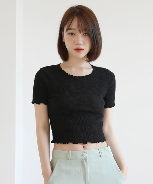 ウェーブポイント バブルポイント クロップ丈tシャツ Tシャツ カットソー By Muni R バイ ムニール のファッション通販 Zozotown