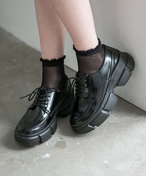 Heather（ヘザー）の「ボリュームレースＵＰシューズ　892042（ドレスシューズ・レディース・ブラック/ブラウン・M/L）」の18枚目の写真