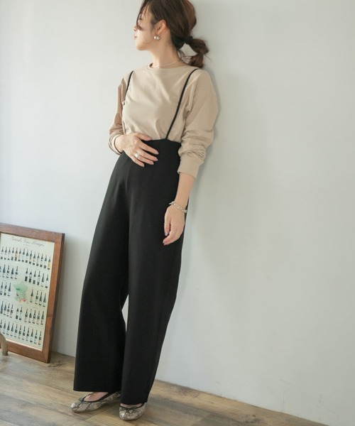 ITEMS URBANRESEARCH(アイテムズ アーバンリサーチ)の「サスペンダーパンツ(その他パンツ)」|ブラック