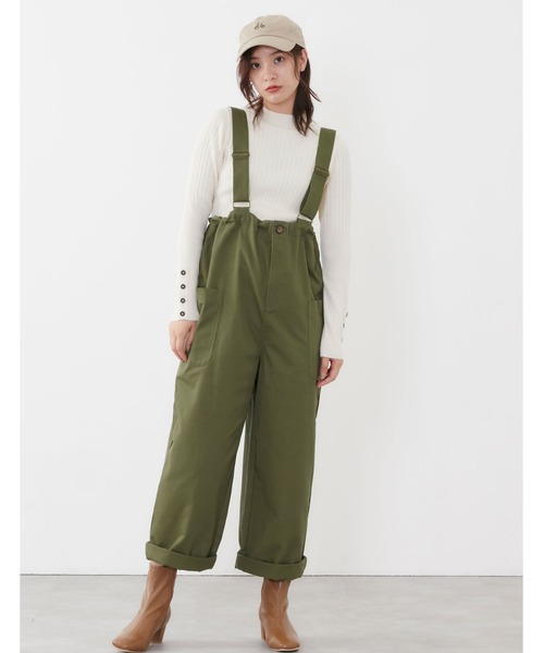 POU DOU DOU（プードゥドゥ）の「アーミークロスサス付きワークパンツ（その他パンツ・レディース・ベージュ/カーキ/ダークグレー・3）」の3枚目の写真