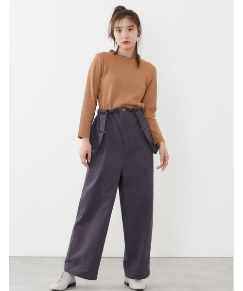 POU DOU DOU（プードゥドゥ）の「アーミークロスサス付きワークパンツ（その他パンツ・レディース・ベージュ/カーキ/ダークグレー・3）」の2枚目の写真