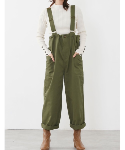 POU DOU DOU（プードゥドゥ）の「アーミークロスサス付きワークパンツ（その他パンツ・レディース・ベージュ/カーキ/ダークグレー・3）」の8枚目の写真