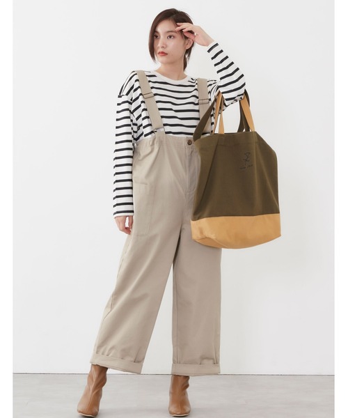 POU DOU DOU（プードゥドゥ）の「アーミークロスサス付きワークパンツ（その他パンツ・レディース・ベージュ/カーキ/ダークグレー・3）」の4枚目の写真