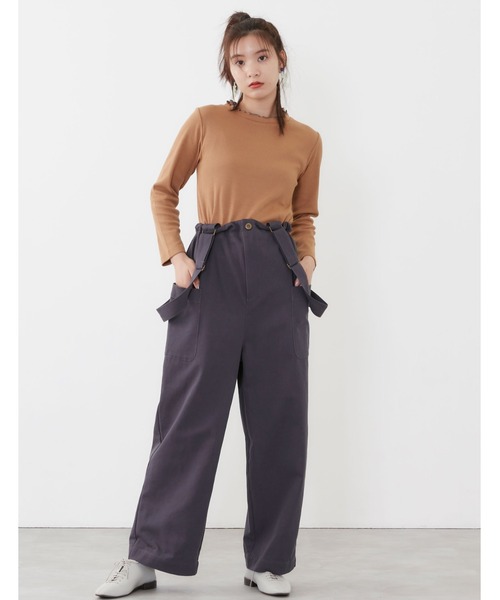 POU DOU DOU（プードゥドゥ）の「アーミークロスサス付きワークパンツ（その他パンツ・レディース・ベージュ/カーキ/ダークグレー・3）」の9枚目の写真