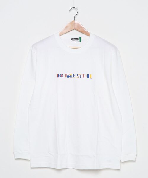 DOUBLE STEAL（ダブルスティール）の「Colorful Logo ヘビーウェイト長袖Tシャツ（Tシャツ/カットソー・メンズ・ホワイト/ブラック・MEDIUM/LARGE/X-LARGE/XX-LARGE）」の5枚目の写真
