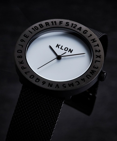 KLON(クローン)の「KLON ENGRAVE TIME -MESH STRAP-(アナログ腕時計・メンズ・シルバー/ブラック・FREE/40mm/33mm)」の2枚目の写真
