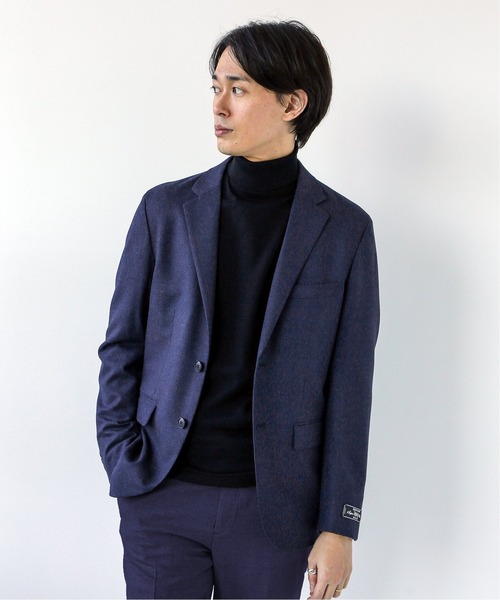 エディフィス　サキソニー 2ボタン ジャケット＆テーパードパンツセットアップ　M エディフィス サキソニー 2ボタン ジャケット＆テーパードパンツ