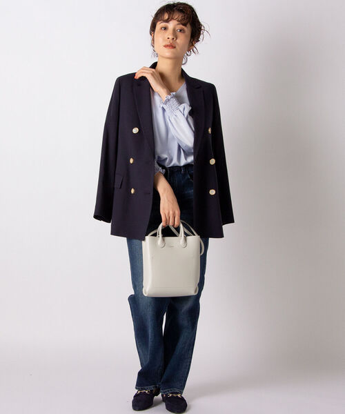 NOLLEY’S（ノーリーズ）の「ハンマーサテン変形ドットブラウス（シャツ/ブラウス・レディース・ホワイト系その他4/ブラック系その他3/カーキ/サックスブルー/サーモンピンク・36/38）」の20枚目の写真