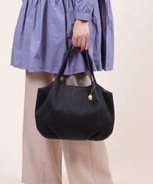 BASE | ラウンド型 プリーツデザイン トートバッグ(トートバッグ)