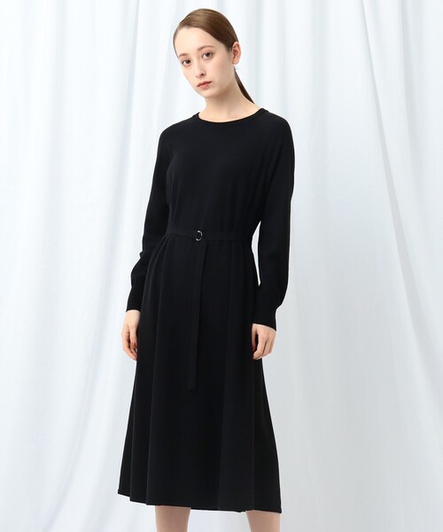 セール Web限定 ウエストベルト付フレアワンピース ワンピース Indivi インディヴィ のファッション通販 Zozotown