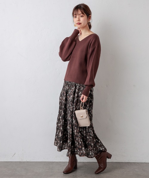 natural couture（ナチュラルクチュール）の「アシメティアードプリーツスカート（スカート・レディース・ブラック系その他/ベージュ系その他/ブルー系その他・FREE）」の6枚目の写真