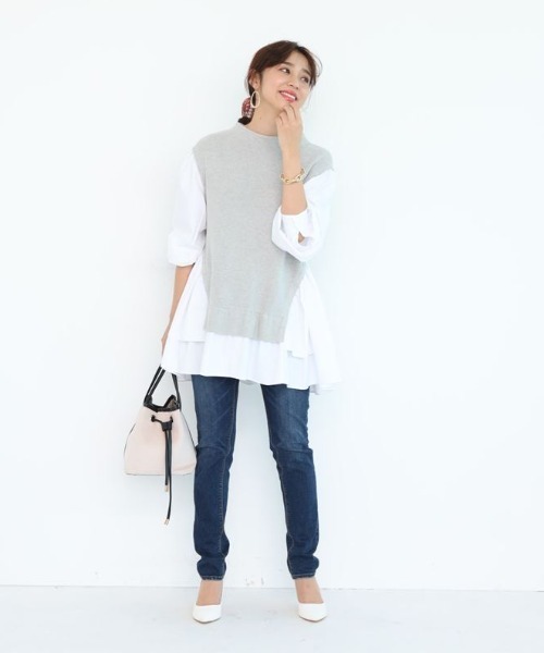 JUSGLITTY - 今期　シャツドッキングニットプルオーバー ジャスグリッティー JUSGLITTY シャツドッキングニットプル