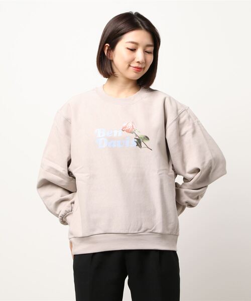 BEN DAVIS（ベンデイビス）の「BEN DAVIS LADIES SWEAT（スウェット・レディース・ベージュ/ブルー/ヘザーグレー/ブラック・MEDIUM）」の10枚目の写真