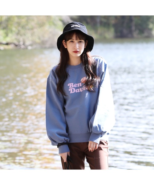BEN DAVIS（ベンデイビス）の「BEN DAVIS LADIES SWEAT（スウェット・レディース・ベージュ/ブルー/ヘザーグレー/ブラック・MEDIUM）」の7枚目の写真