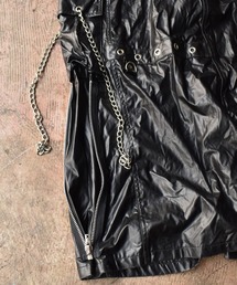 90s TRIPP NYC レザー ボンテージ スカート POST JUNK / 90's TRIPP NYC Black Twill Bondage Skirt [M]