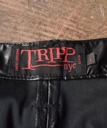 90s TRIPP NYC レザー ボンテージ スカート POST JUNK / 90's TRIPP NYC Black Twill Bondage Skirt [M]