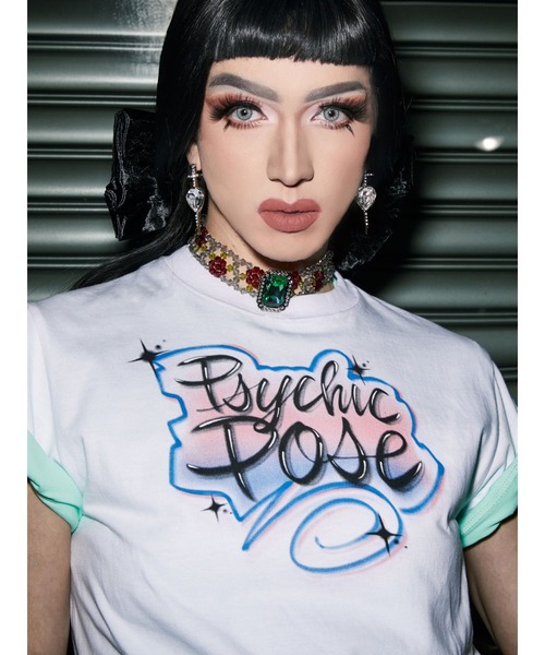 PAMEO POSE（パメオポーズ）の「Psychic Pose T-shirts（Tシャツ/カットソー・レディース・ホワイト/ブラック/グリーン・SMALL）」の22枚目の写真