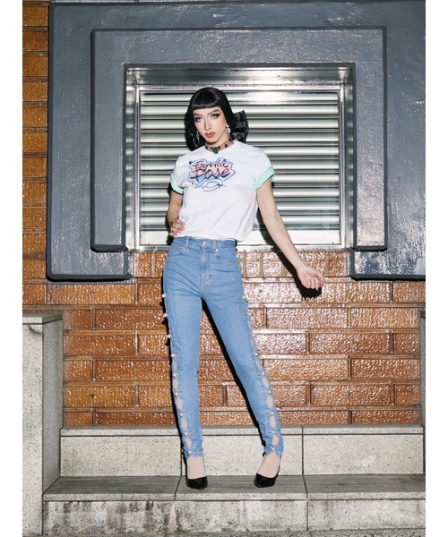 PAMEO POSE（パメオポーズ）の「Psychic Pose T-shirts（Tシャツ/カットソー・レディース・ホワイト/ブラック/グリーン・SMALL）」の21枚目の写真