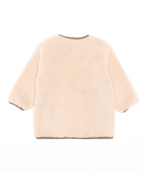 ＆yam（アンドヤム）の「パイピング・ボアロングコート（その他アウター・キッズ・ベージュ/ブラウン・100/110/120/130/140/150/160）」の4枚目の写真