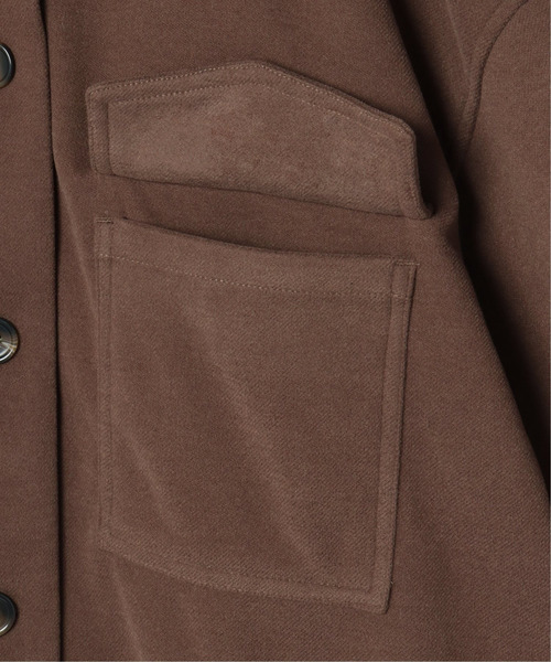 VENCEEXCHANGE（ヴァンスエクスチェンジ）の「ウールライクCPOジャケット（ミリタリージャケット・レディース・ブラウン/オフホワイト/ブルー・M）」の4枚目の写真