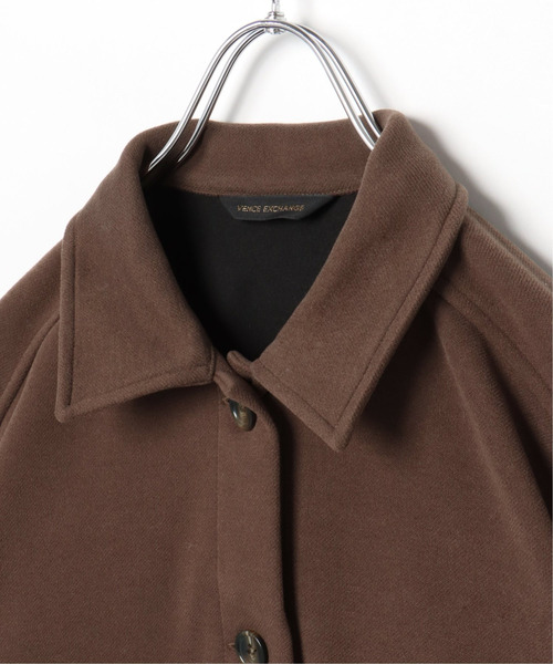 VENCEEXCHANGE（ヴァンスエクスチェンジ）の「ウールライクCPOジャケット（ミリタリージャケット・レディース・ブラウン/オフホワイト/ブルー・M）」の9枚目の写真