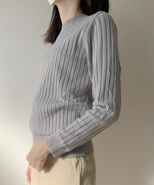 aimoha（アイモハ）の「毛布のように暖かい！ストレッチ抜群で着脱ラクラク (AW)（ニット/セーター・レディース・グレー/ブラック/ベージュ・LARGE/MEDIUM）」の17枚目の写真