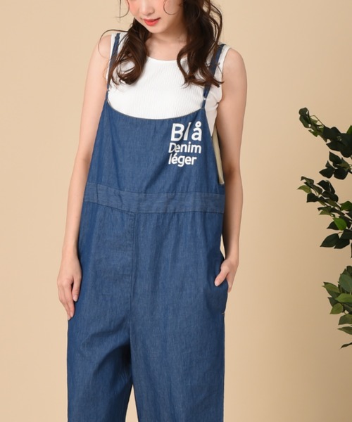 blanc basque（ブランバスク）の「【ＢＬＡＮＣ　ｂａｓｑｕｅ】ライトデニムサロペット（サロペット/オーバーオール・レディース・ブラック/インディゴブルー・FREE）」の2枚目の写真