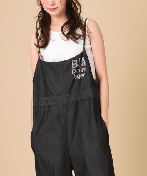 blanc basque（ブランバスク）の「【ＢＬＡＮＣ　ｂａｓｑｕｅ】ライトデニムサロペット（サロペット/オーバーオール・レディース・ブラック/インディゴブルー・FREE）」の5枚目の写真