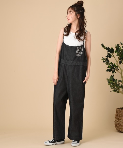 blanc basque（ブランバスク）の「【ＢＬＡＮＣ　ｂａｓｑｕｅ】ライトデニムサロペット（サロペット/オーバーオール・レディース・ブラック/インディゴブルー・FREE）」の7枚目の写真